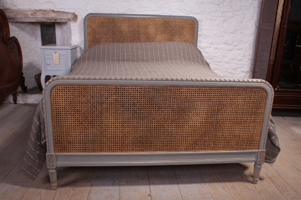 Attractive simple French caned and carved bed 5Ft king size bed View II
