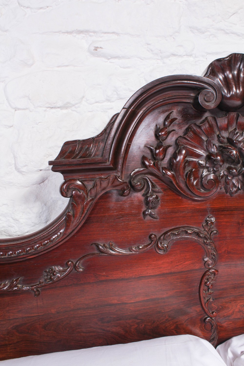 Exquisite carved rosewood Louis XV style Rococo 5Ft king size bed  View V