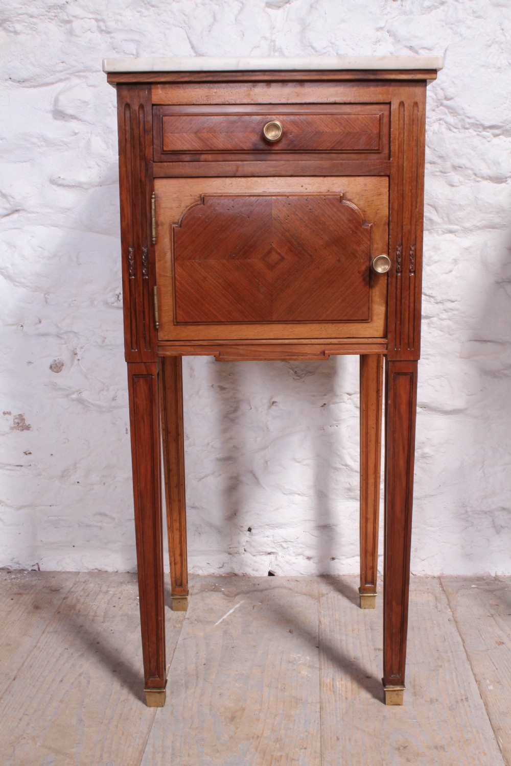 Very nice pair of French walnut bedside cabinets View V