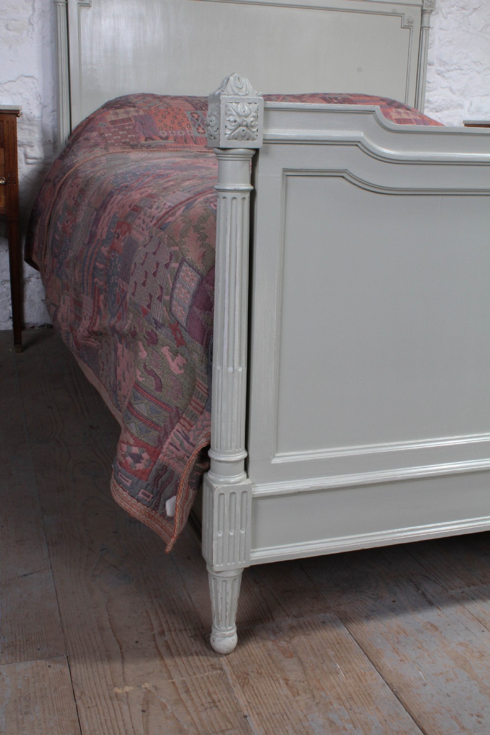 French Louis XVI style painted 5Ft king size bed View II