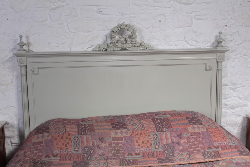 French Louis XVI style painted 5Ft king size bed View VII