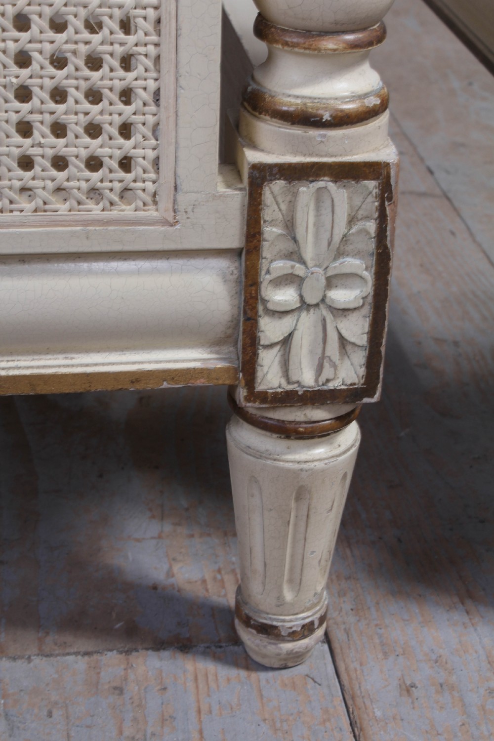 Very attractive pair of French painted single beds View V