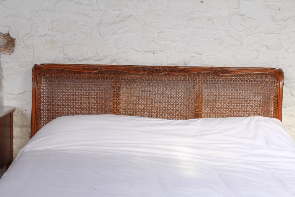 Beautiful French caned Berger king size lit bateau View IV