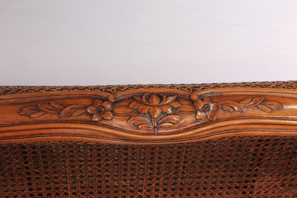 Beautiful French caned Berger king size lit bateau View V