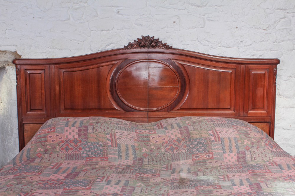 Striking French mahogany corbeille large super king size bed View IV