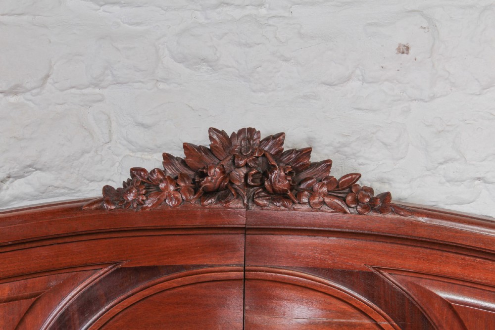 Striking French mahogany corbeille large super king size bed View V