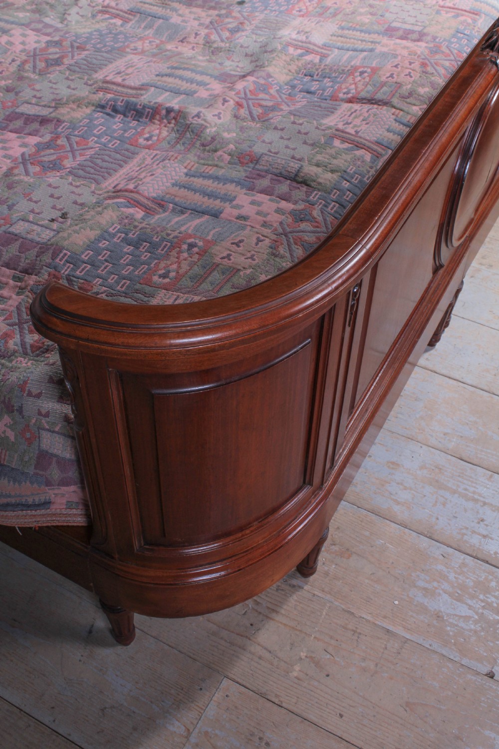 Striking French mahogany corbeille large super king size bed View VI