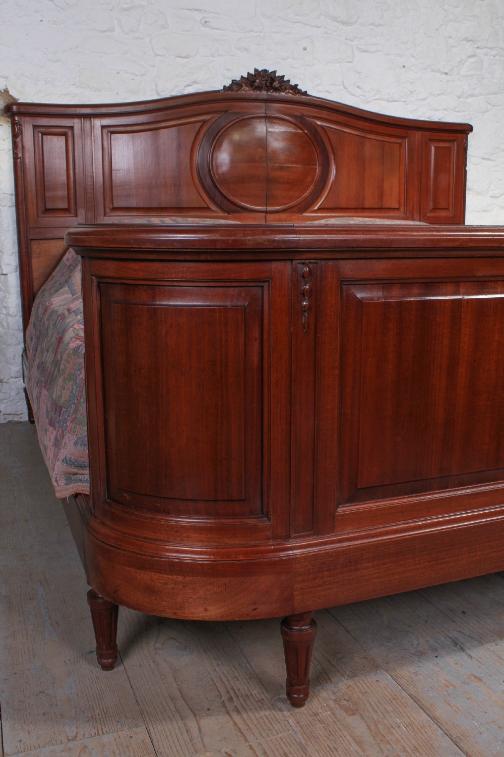 Striking French mahogany corbeille large super king size bed View VIII