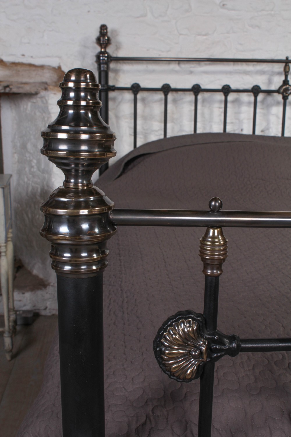 Fabulous super king size 6Ft Victorian brass and iron bed View VI