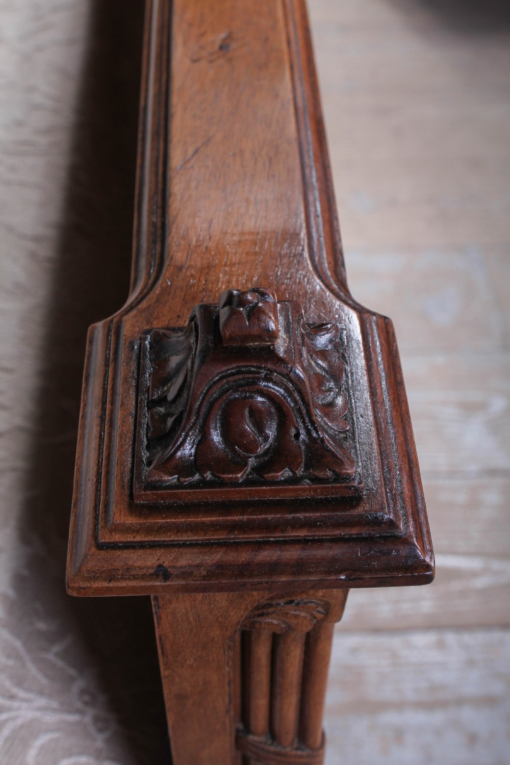 Handsome French solid walnut king size 5Ft  bed View X