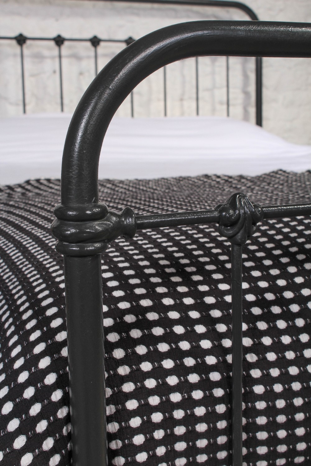 Pleasingly simple French all iron king size 5Ft bed  View IV