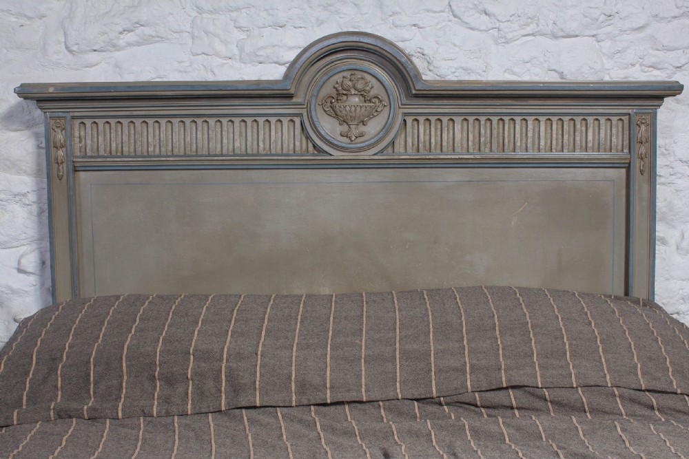 Lovely original painted French queen size bed,bedside and chairs View IV