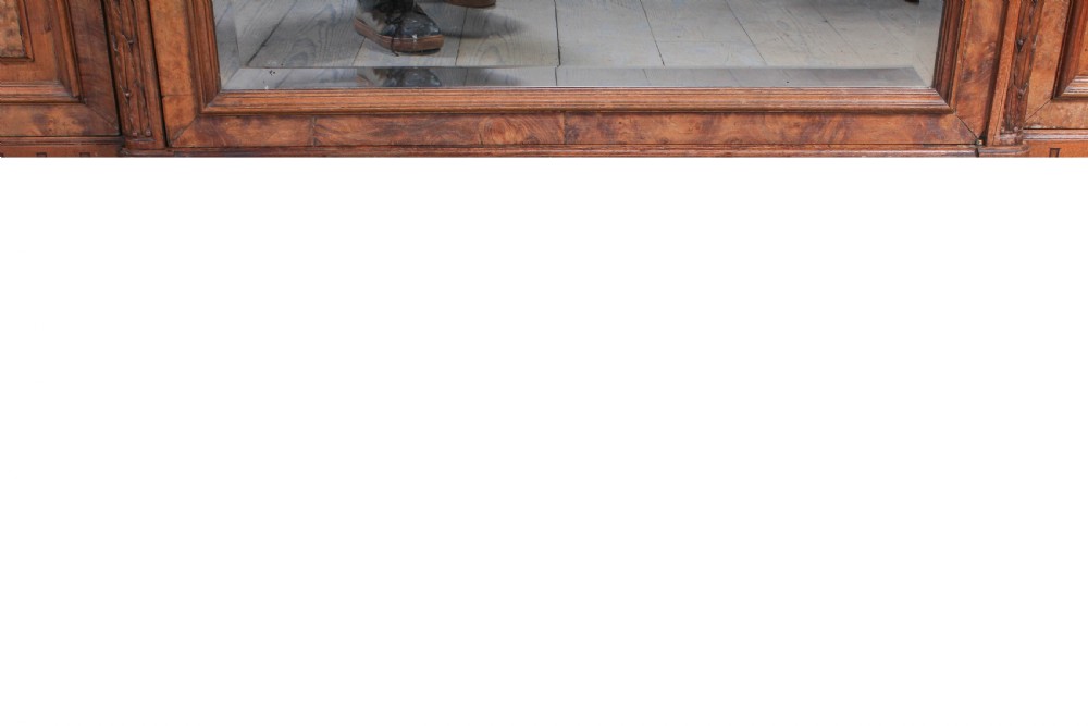 Three door burr walnut armoire View V