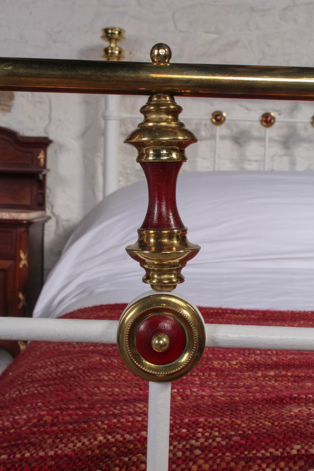 Very rare white and brass Edwardian bed View VI
