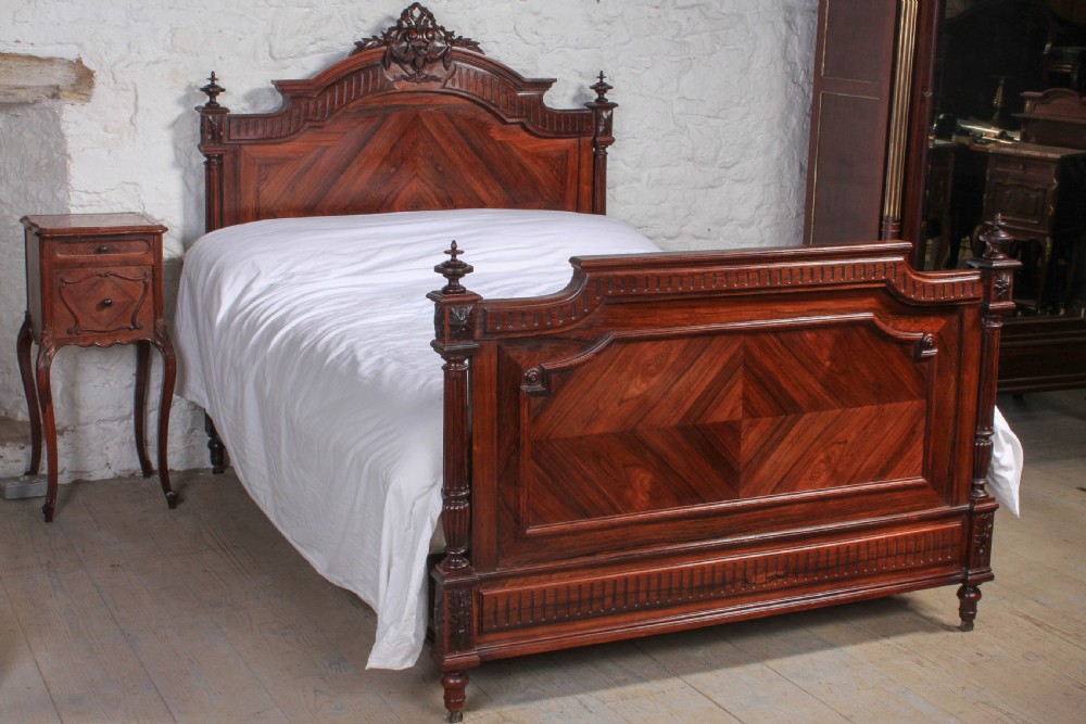 Beautiful Rosewood Louis XVI style double bed 