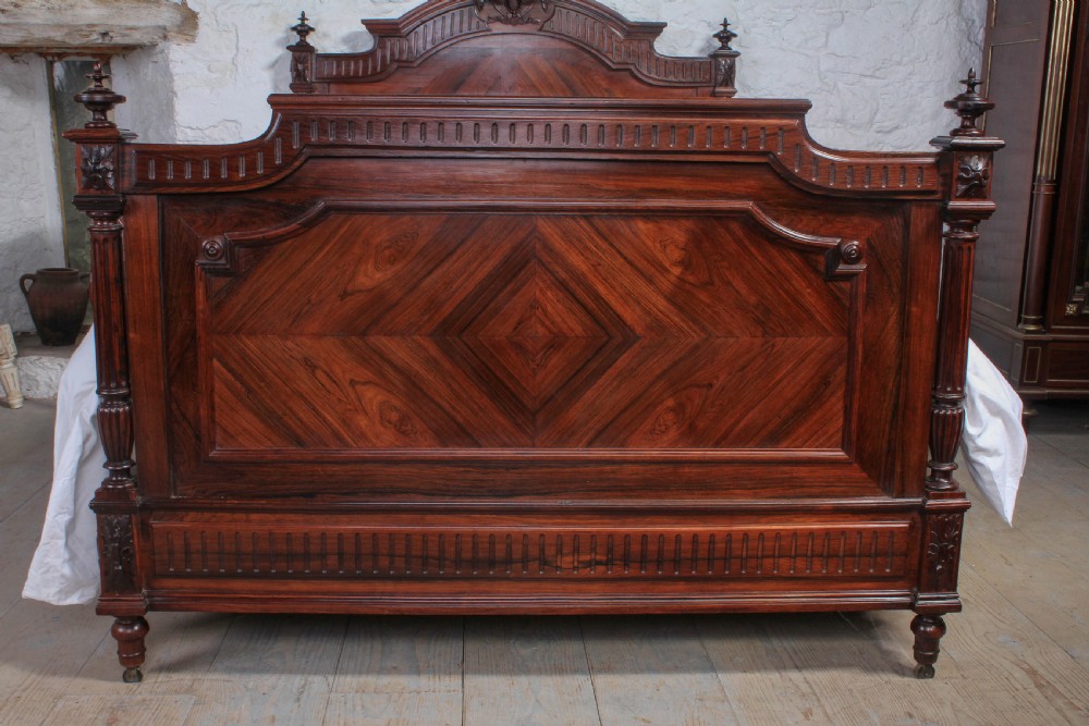 Beautiful Rosewood Louis XVI style double bed  View II