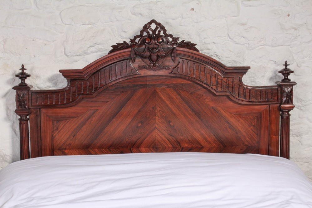 Beautiful Rosewood Louis XVI style double bed  View III