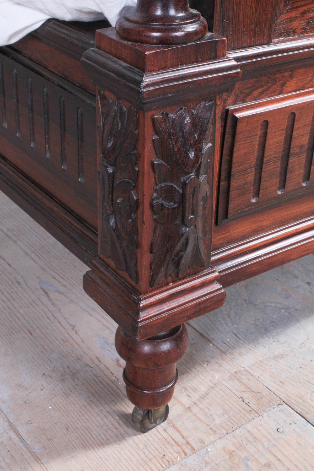 Beautiful Rosewood Louis XVI style double bed  View V