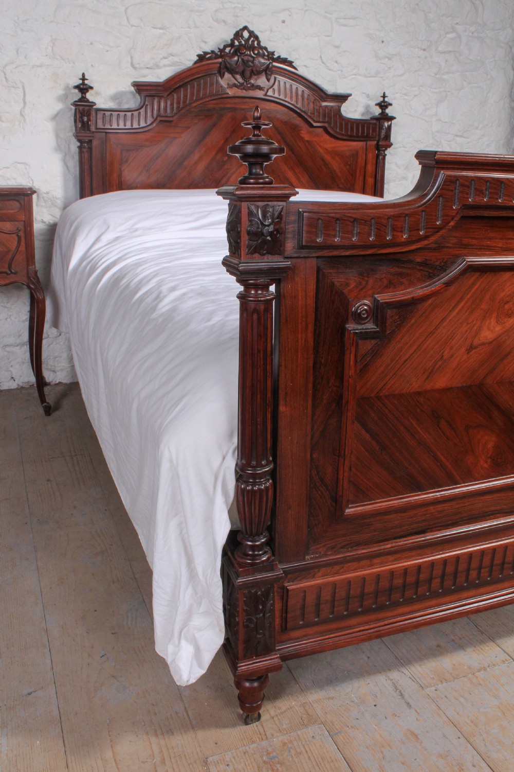 Beautiful Rosewood Louis XVI style double bed  View VI