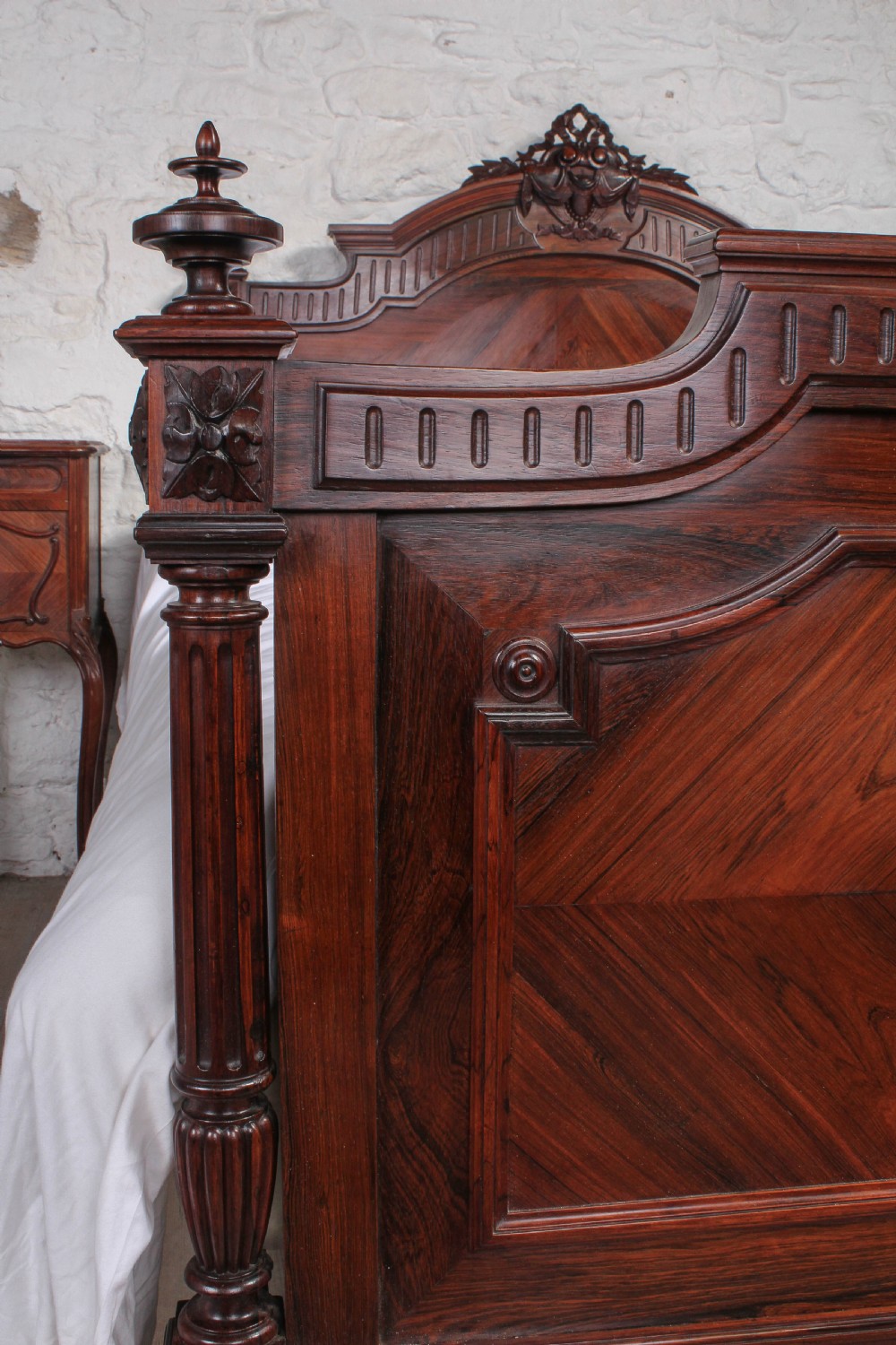 Beautiful Rosewood Louis XVI style double bed  View IX