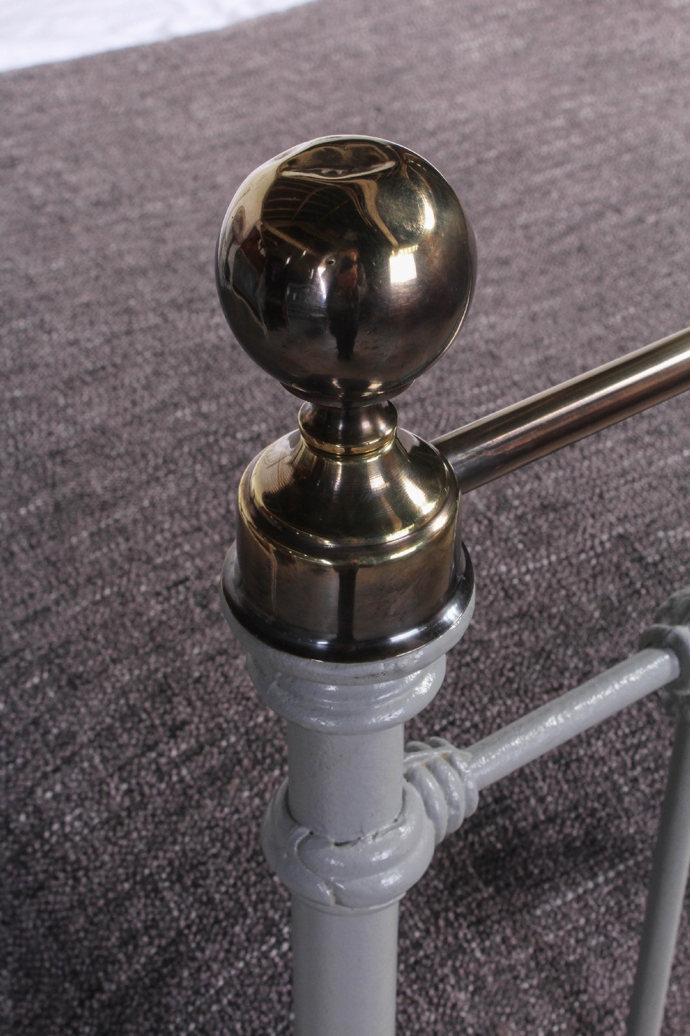 Grey and aged brass classic Victorian 5Ft king size bed View IV