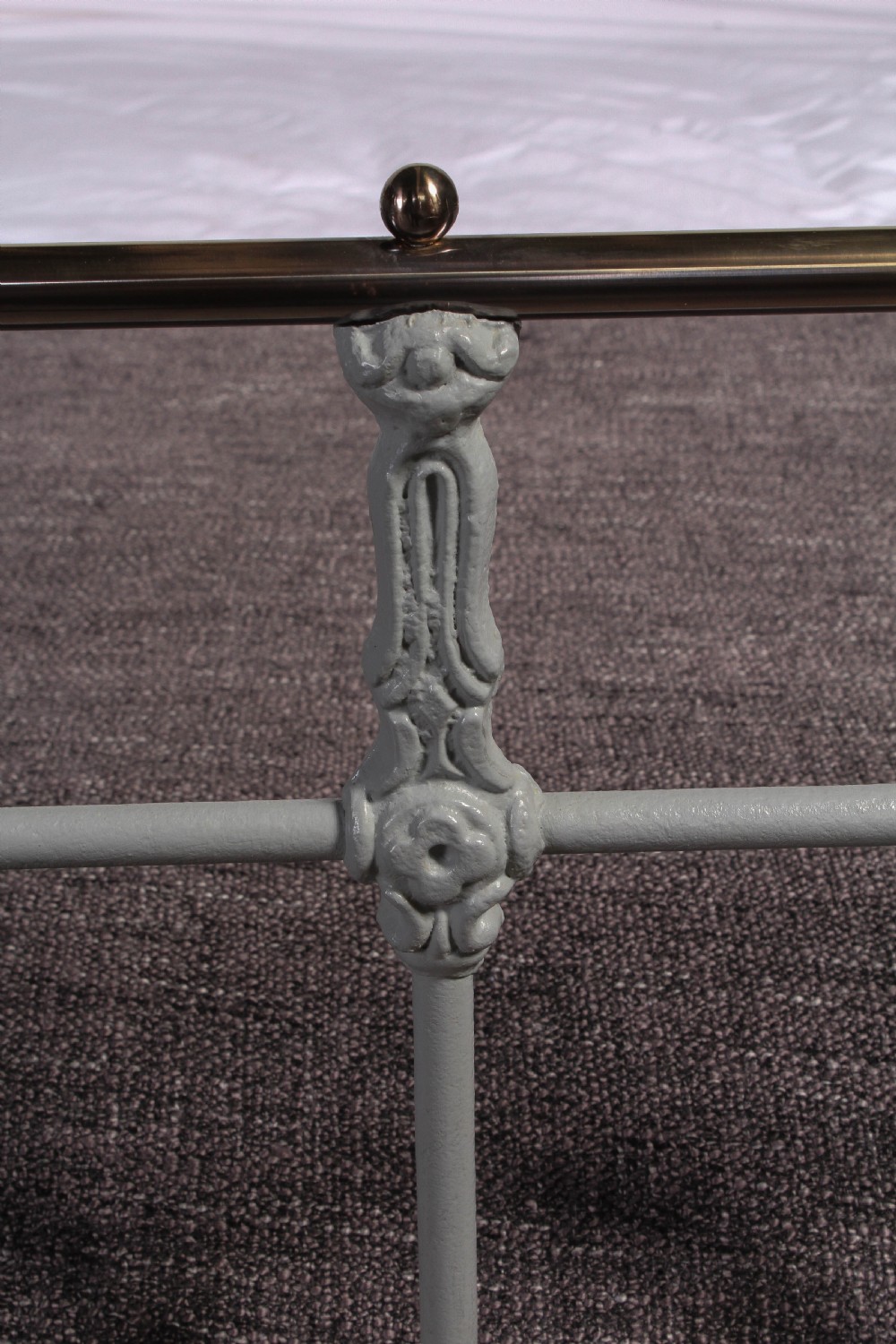 Grey and aged brass classic Victorian 5Ft king size bed View V