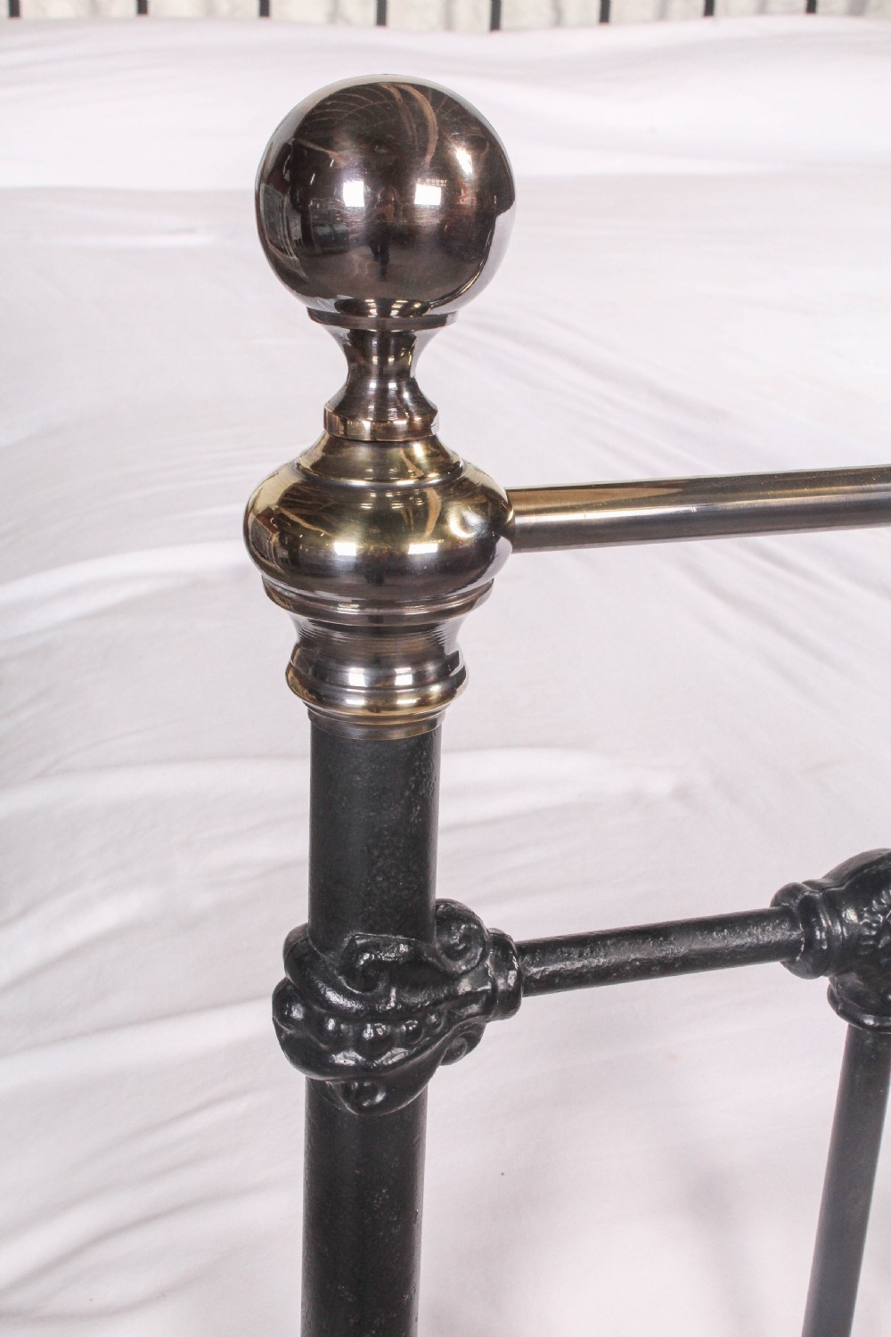 Black and aged brass 5Ft king size classic bed View V