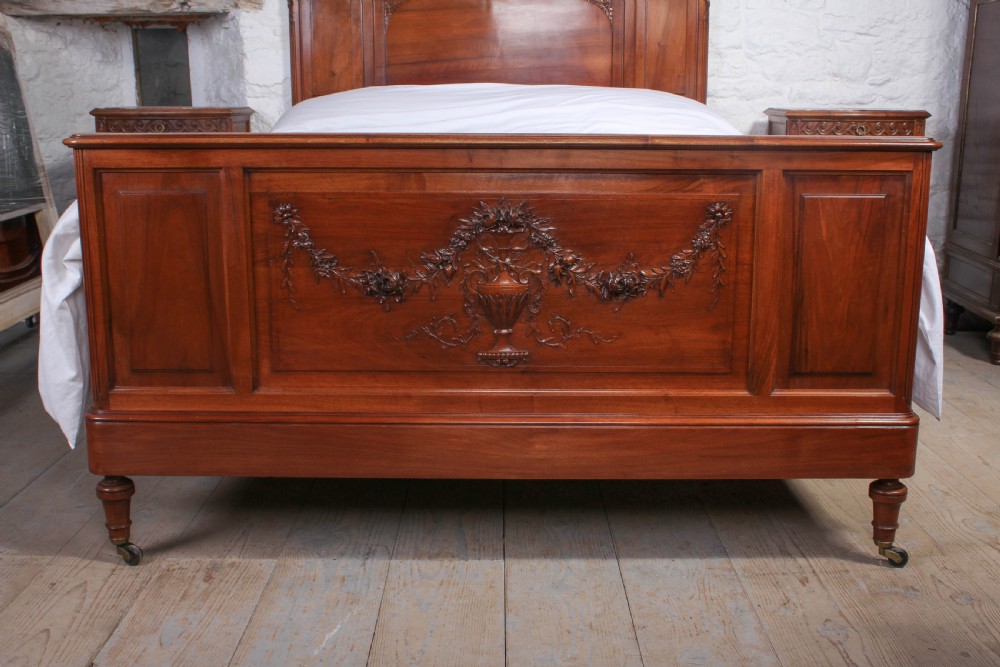 Beautiful carved solid cherry king size bed View III