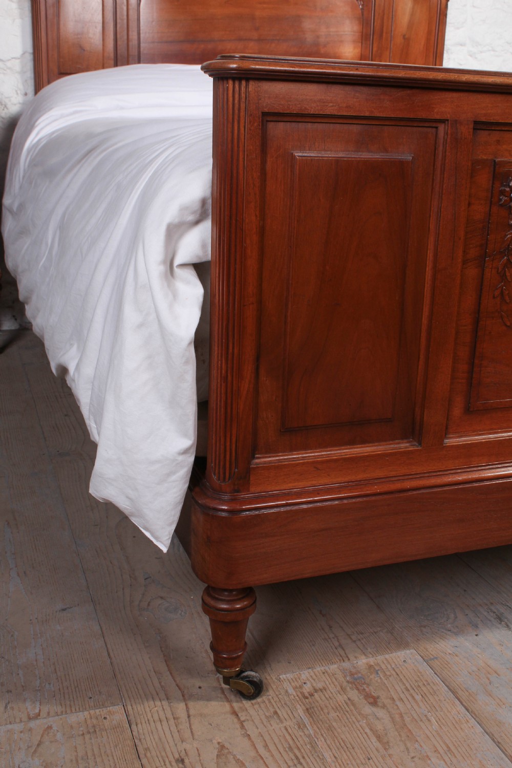 Beautiful carved solid cherry king size bed View V
