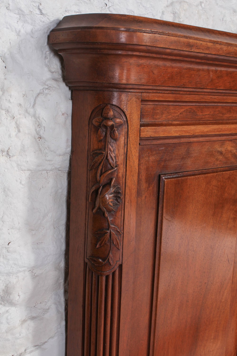 Beautiful carved solid cherry king size bed View IX