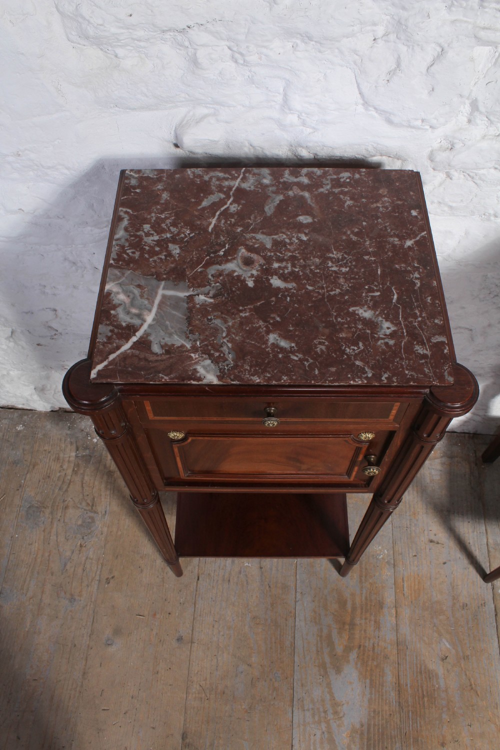 Lovely pair of Flame mahogany bedside cabinets View II