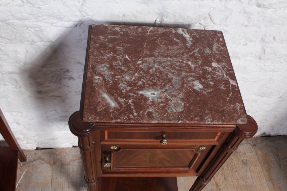 Lovely pair of Flame mahogany bedside cabinets View IX
