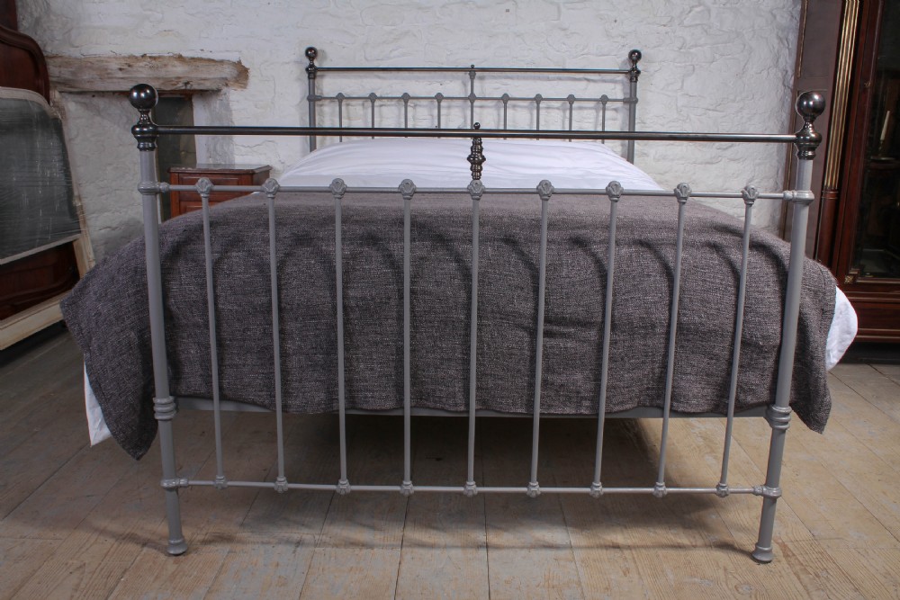 Classic Victorian brass and grey iron  5Ft kingsize bed  View II