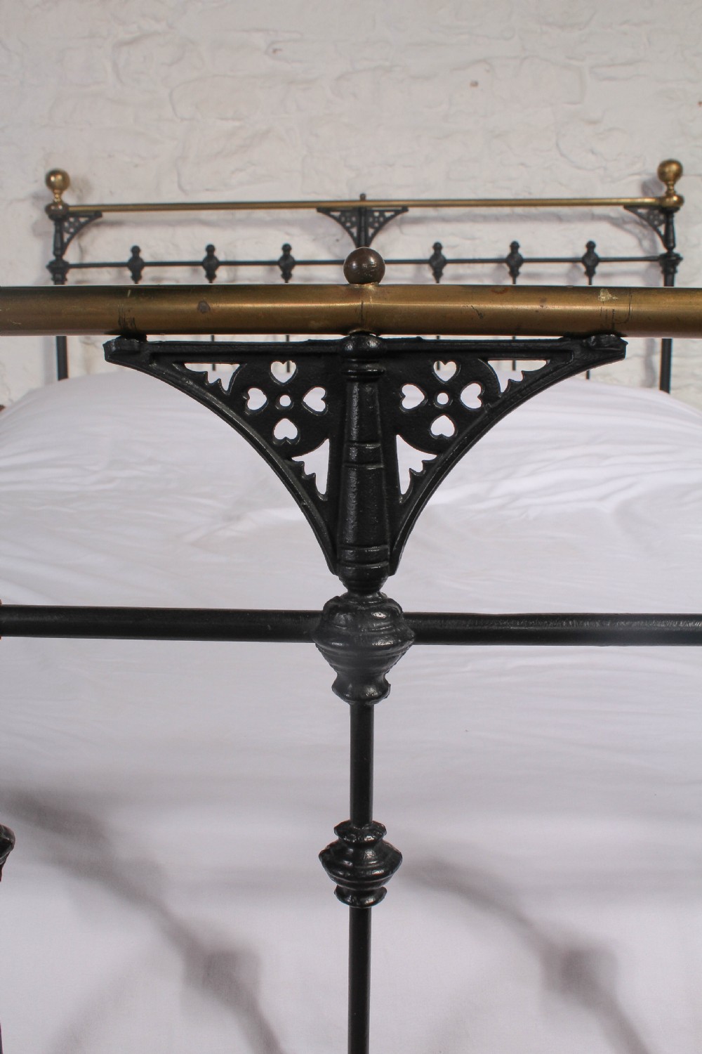 Stunning early Victorian brass and iron double bed View III