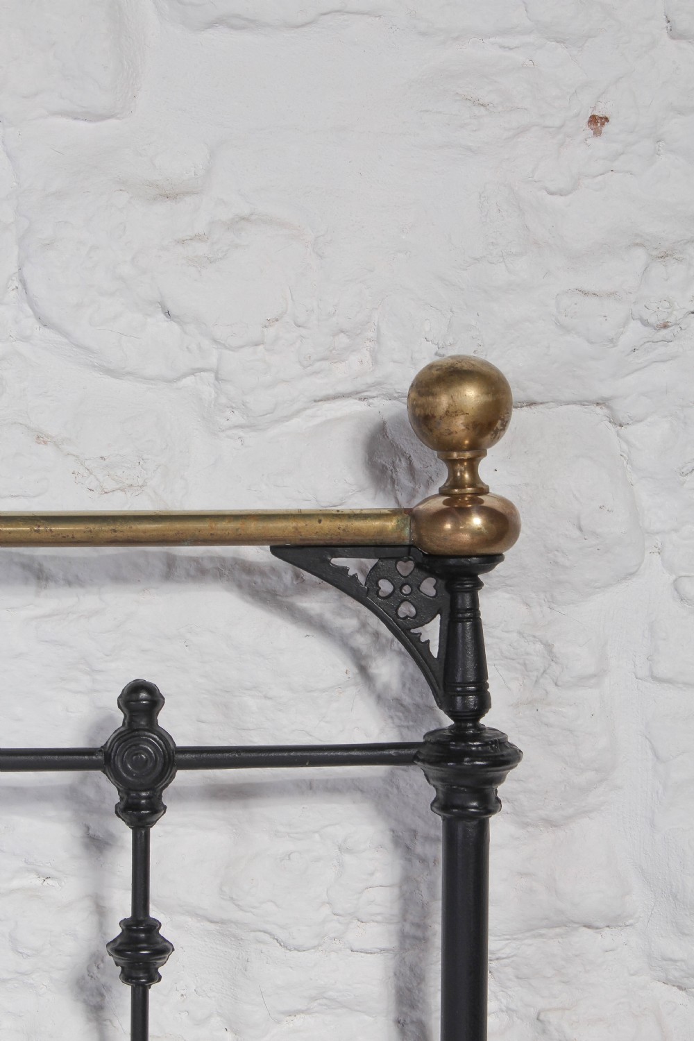 Stunning early Victorian brass and iron double bed View XI