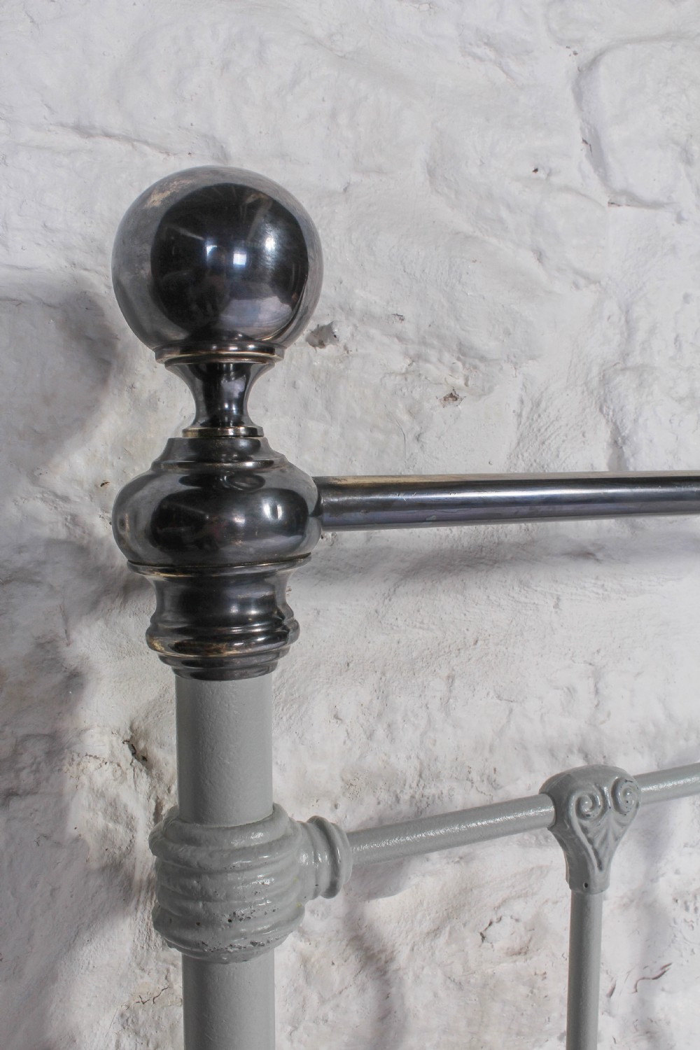 Classic Victorian brass and iron no end double bed View V
