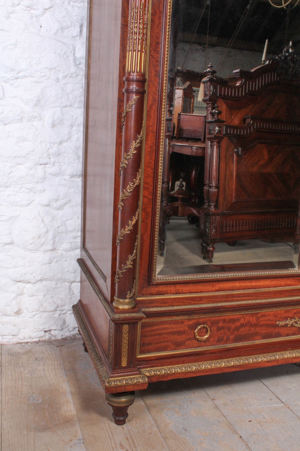 Spectacular Mahogany armoire wardrobe by Maison Krieger View V