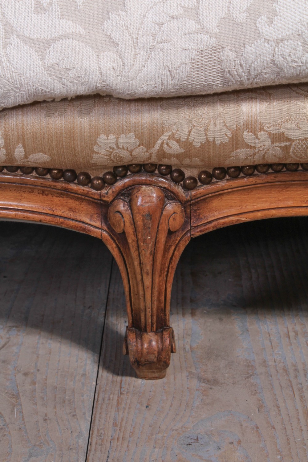 Pretty French lit bateau upholstered day bed View III