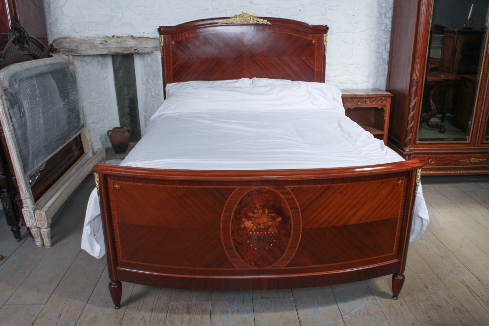 French Mahogany quarter veneer king size bed View II