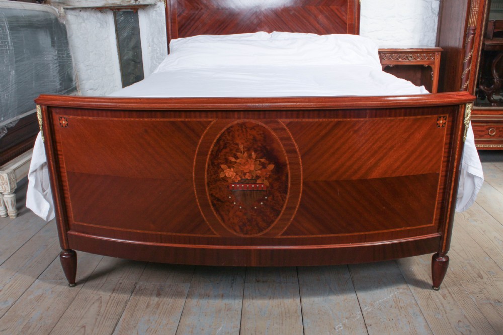 French Mahogany quarter veneer king size bed View V