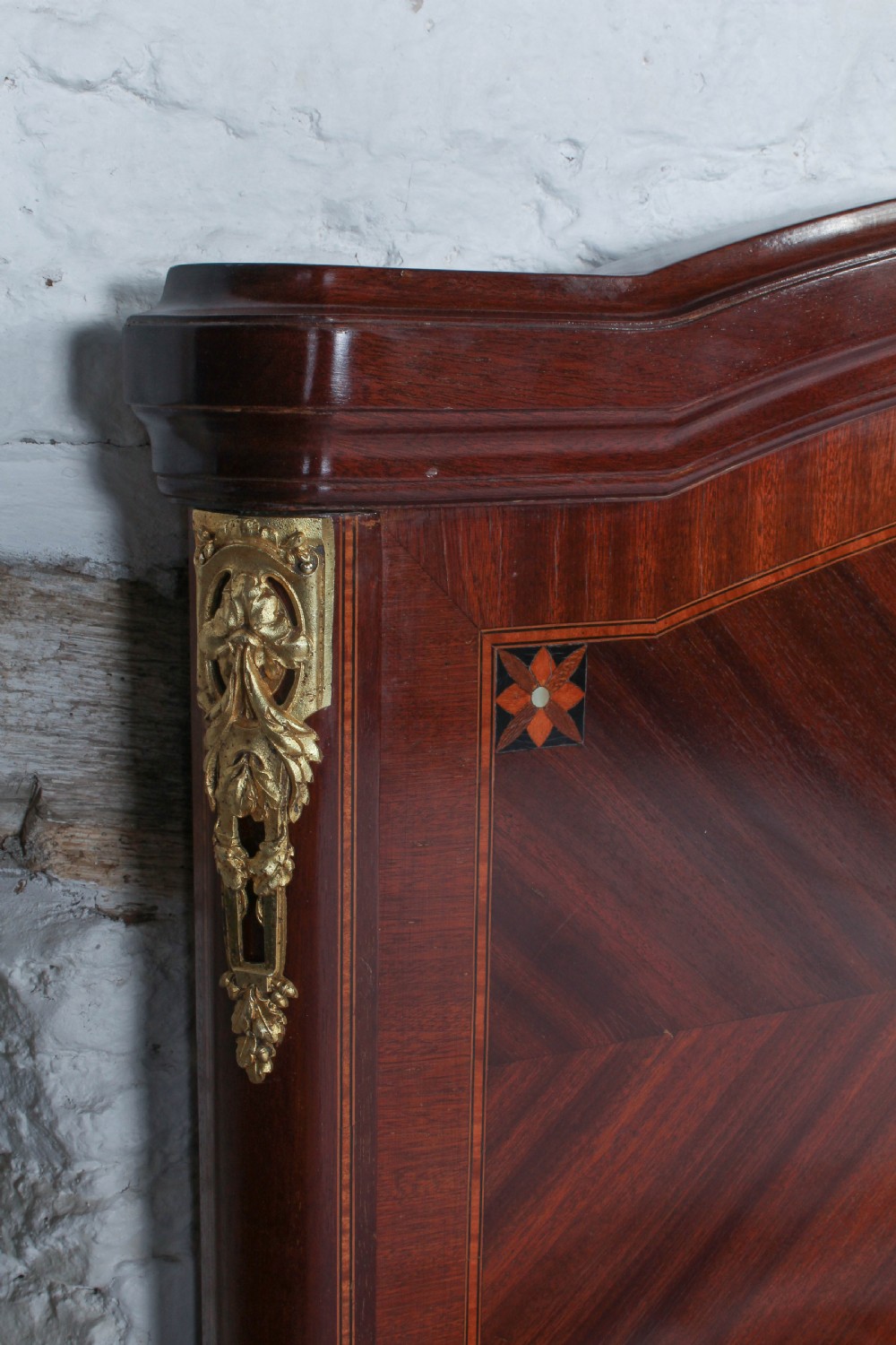 French Mahogany quarter veneer king size bed View IX