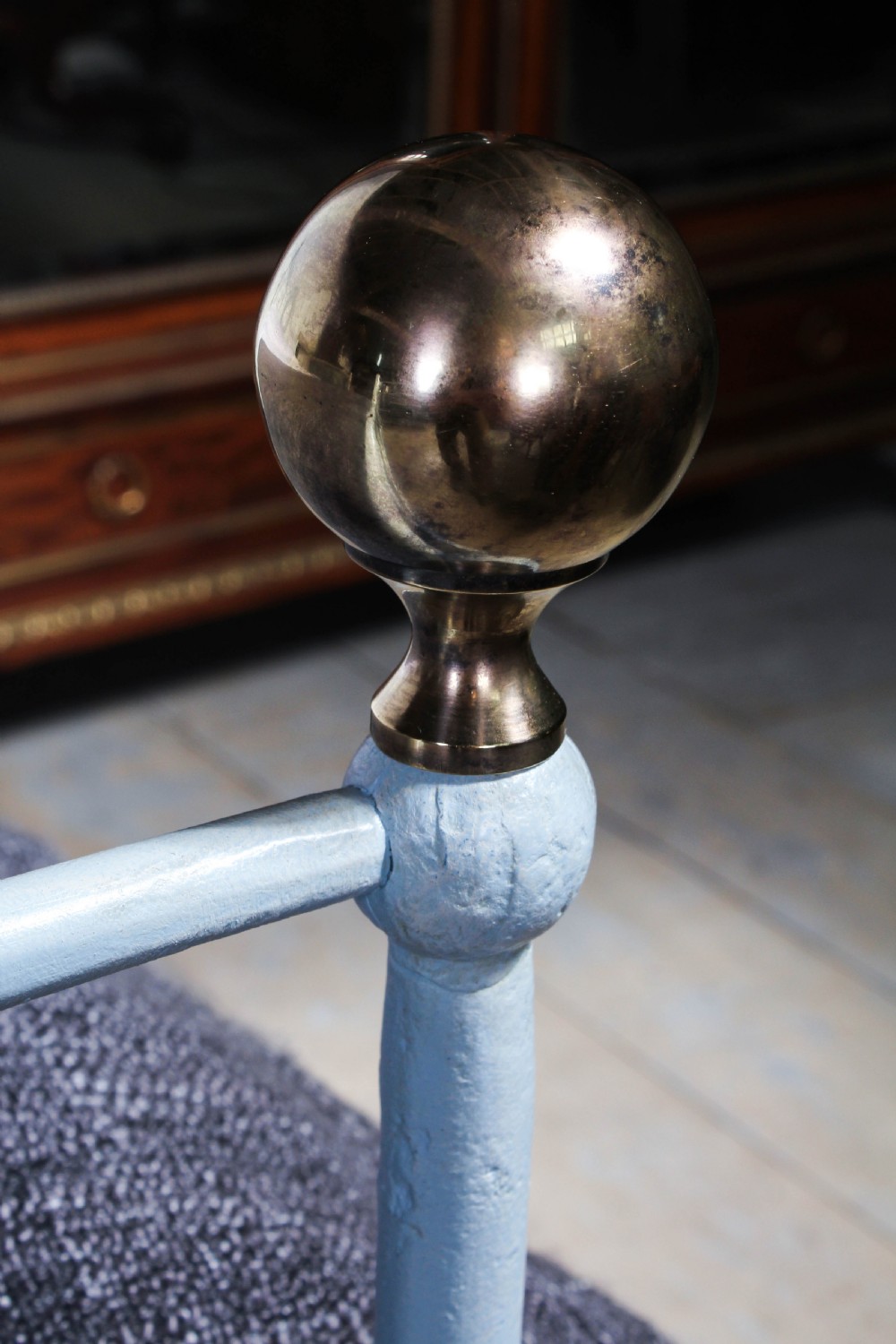 Pretty Portuguese king size iron bed  View III