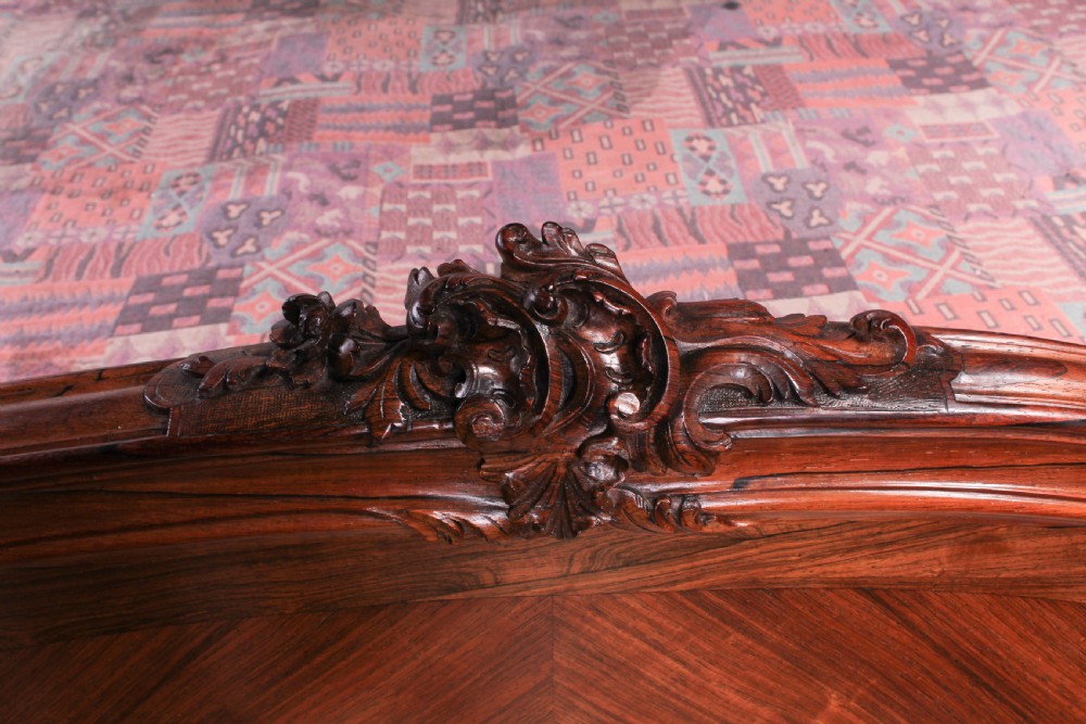 Fantastic rare super king size Rosewood Louis XV style bed View III