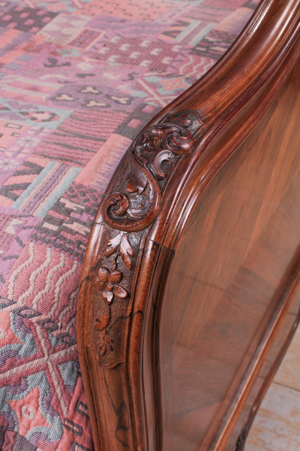 Fantastic rare super king size Rosewood Louis XV style bed View V