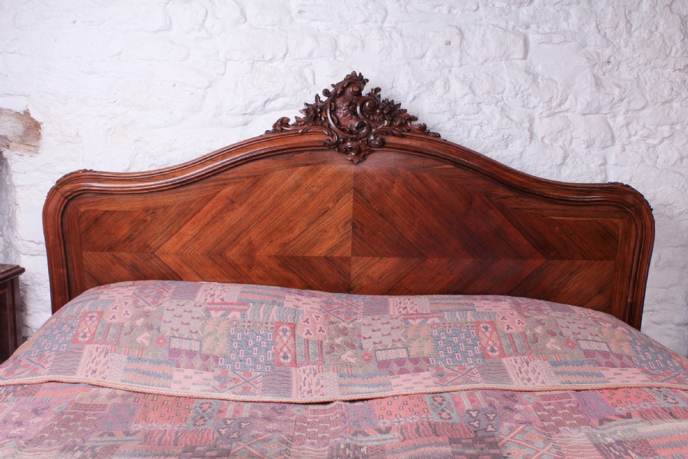 Fantastic rare super king size Rosewood Louis XV style bed View VII