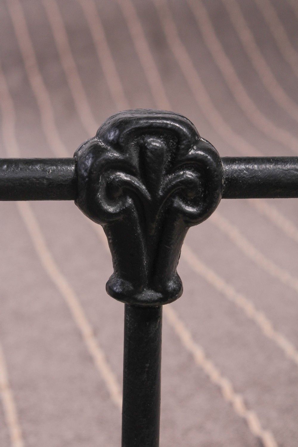 Lovely pair of black and aged brass single beds View VIII