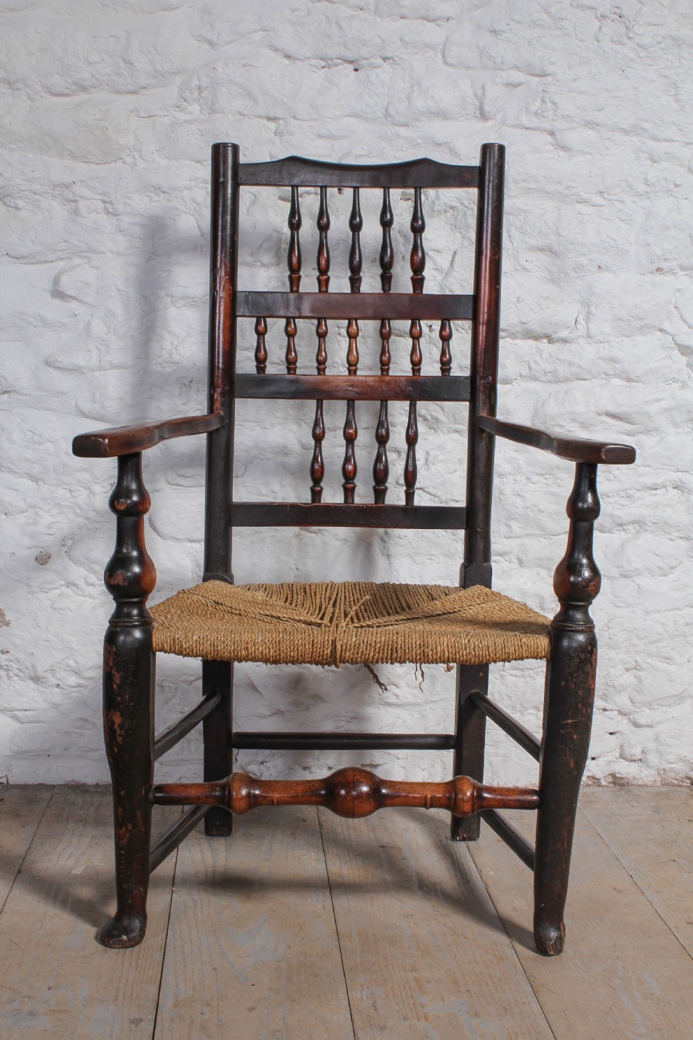Lancashire spindle back fruit wood and elm chair View II