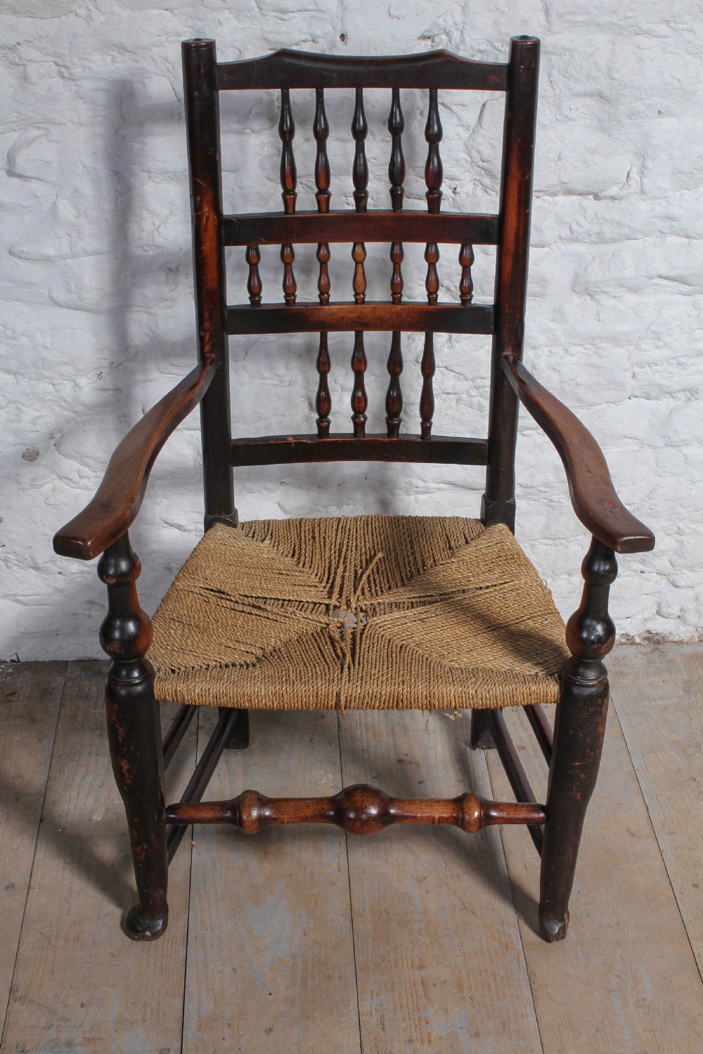 Lancashire spindle back fruit wood and elm chair View III