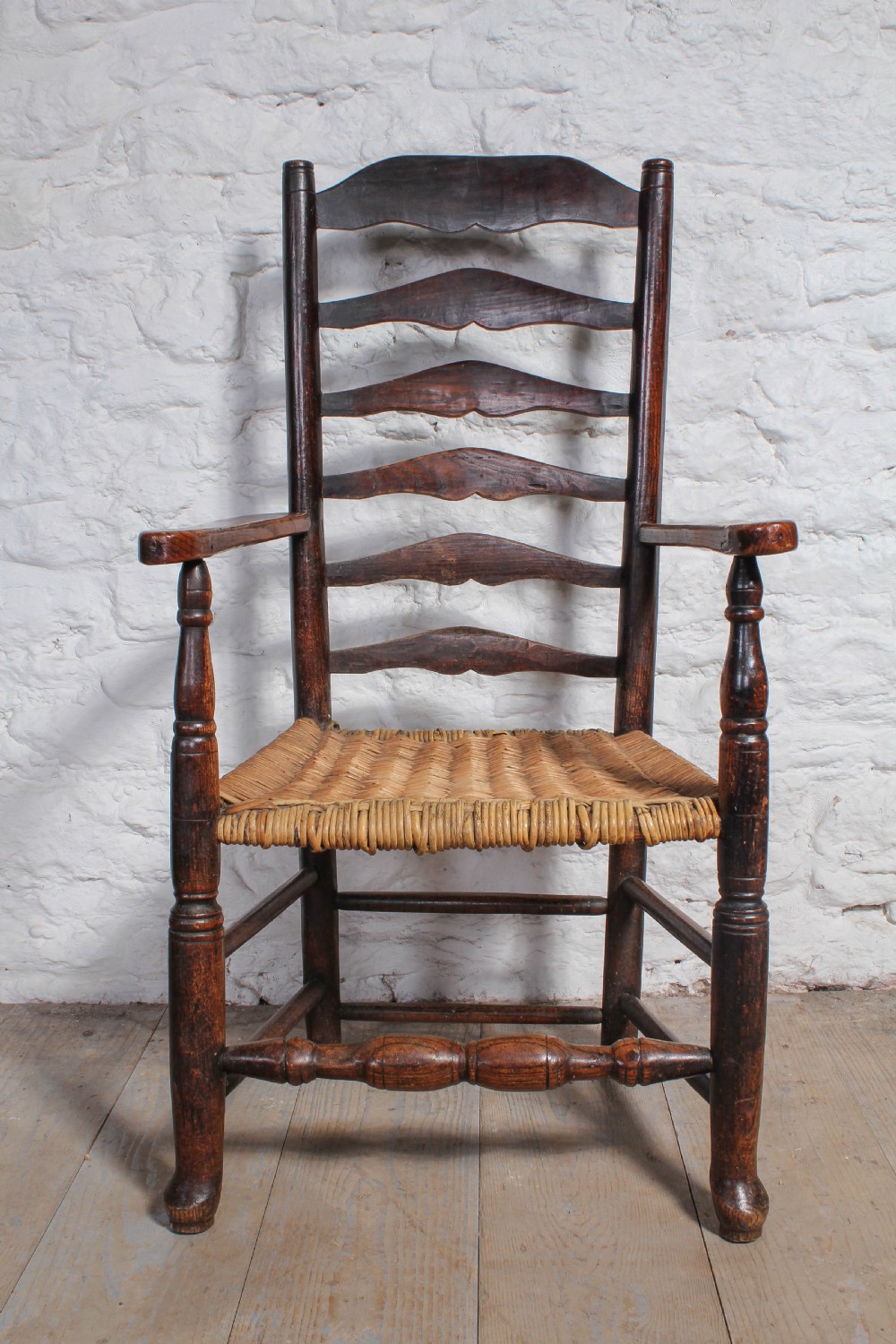 Handsome Elm Yorkshire ladder back armchair View II