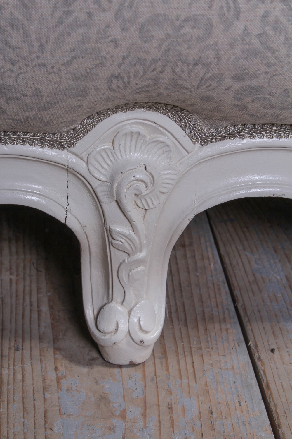 Fully reupholstered king size Corbeille French bed View IV